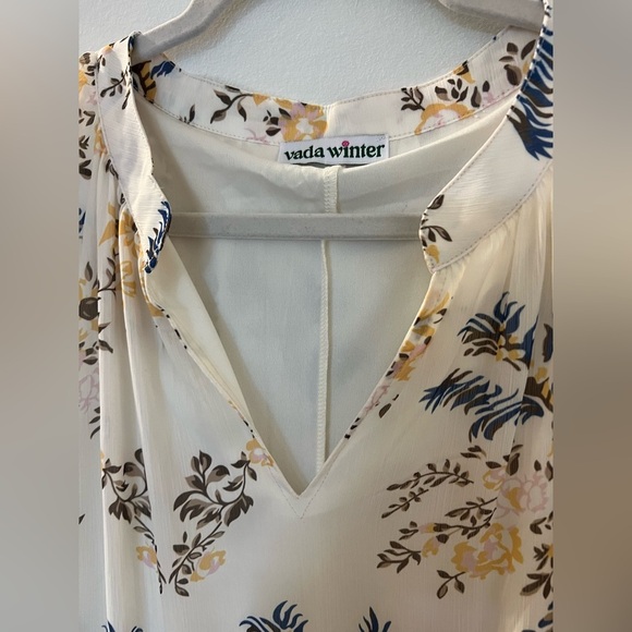 Vada Winter Boutique Bohemian Golden Hour Floral Dress - Picture 4 of 8